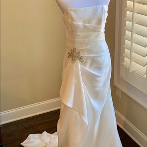 Mikado Sheath Wedding Dress with Slit Skirt
